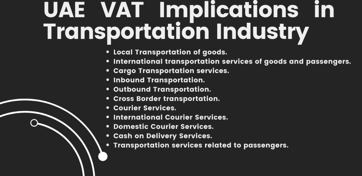 UAE VAT Implications in Transportation Industry