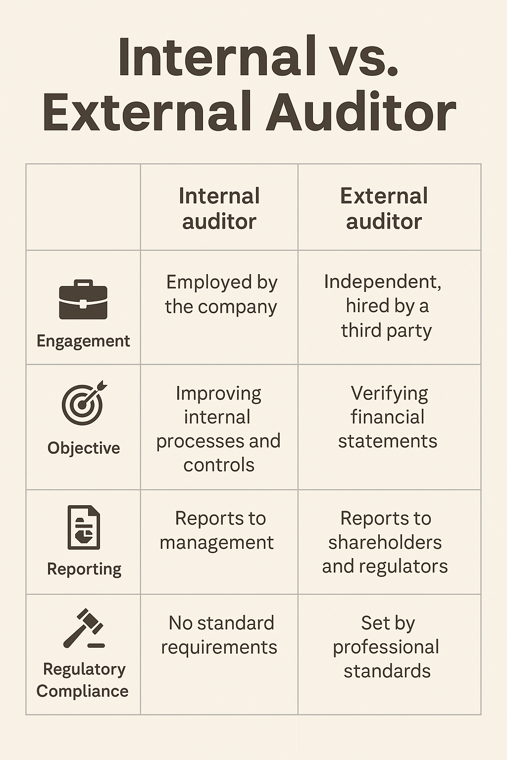 Internal vs. External Auditor